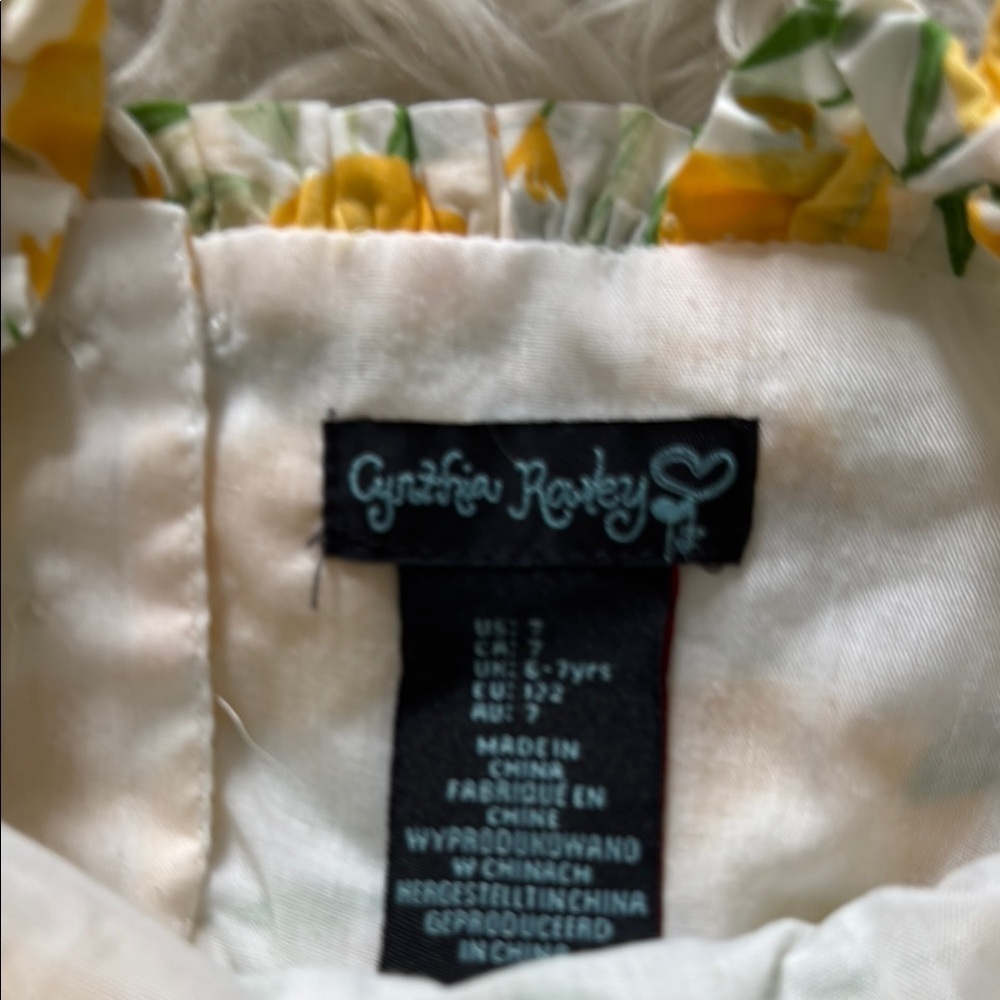 Lemon Print Kids Dress - Picture 4 of 6